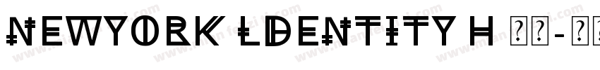 NewYork ldentity H 常规字体转换